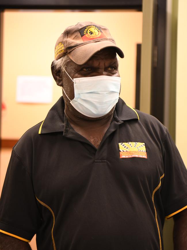 Sunrise Eva Valley driver Richard brings in the last patient who needs to be vaccinated in the community. Picture: Amanda Parkinson