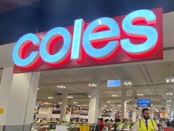 Huge lines outside Coles at Wentworth Pt, Sydney, April 10, 2020, as new COVID-19 rules are implemented - only a certain number of shoppers are allowed in a store at nay one time. Picture: Supplied