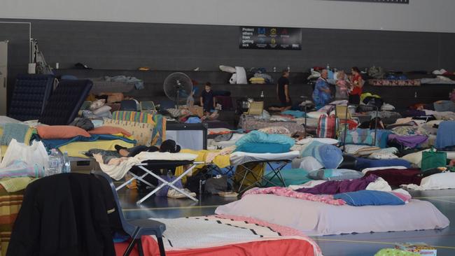 Goonellabah Aquatic and Sports Centre became a makeshift evacuation centre for Lismore residents