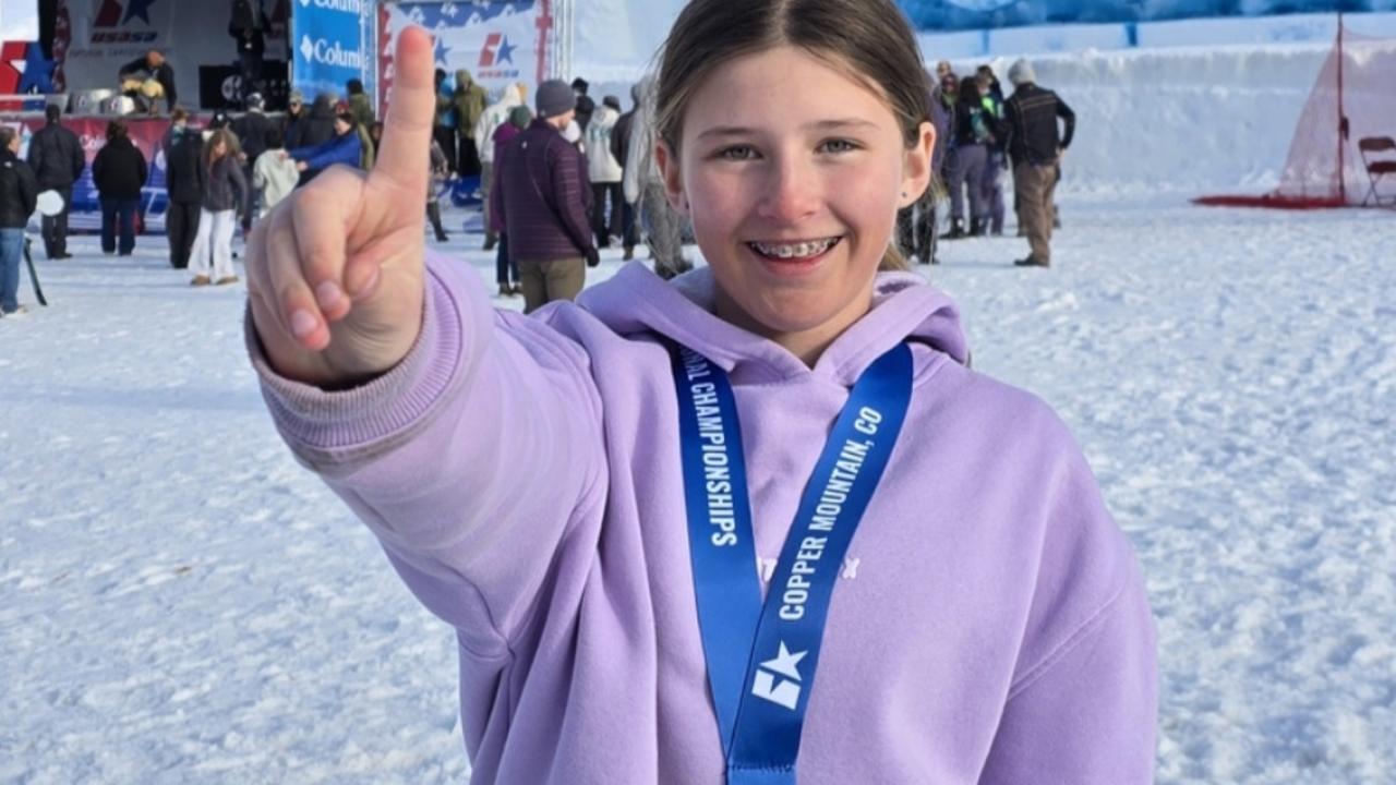 Alana Hunt has become a US junior skiing champion. Picture: Jon Hunt.