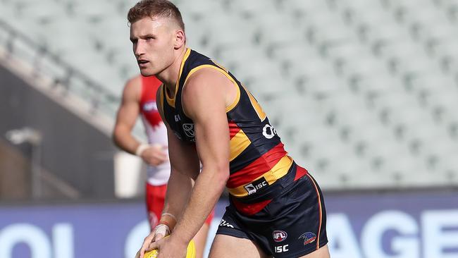 Rory Laird in action in round one at Adelaide Oval. Picture: Sarah Reed.