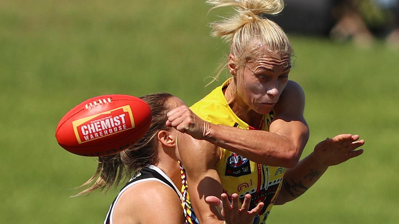 Crows superstar Erin Phillips is high on Port Adelaide’s recruiting list.