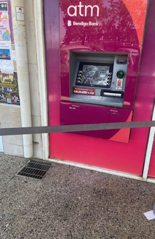 Nightcliff’s Bendigo Bank branch’s ATM has been trashed again.