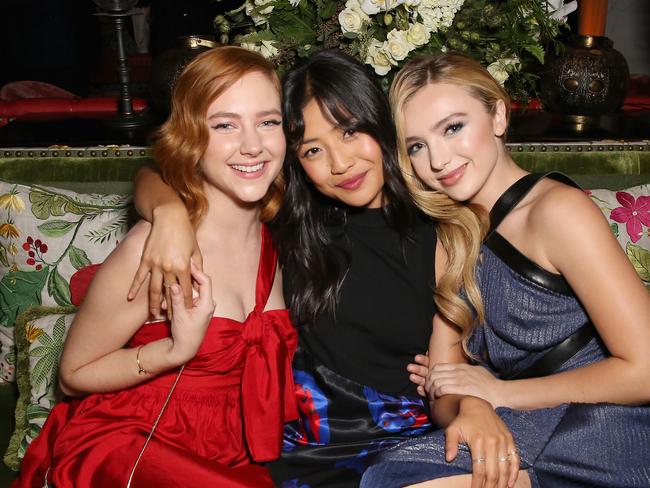 Haley Ramm, Brianne Tju and Peyton List at Hulu's 2018 Emmy Party. Picture: Getty Images for Hulu