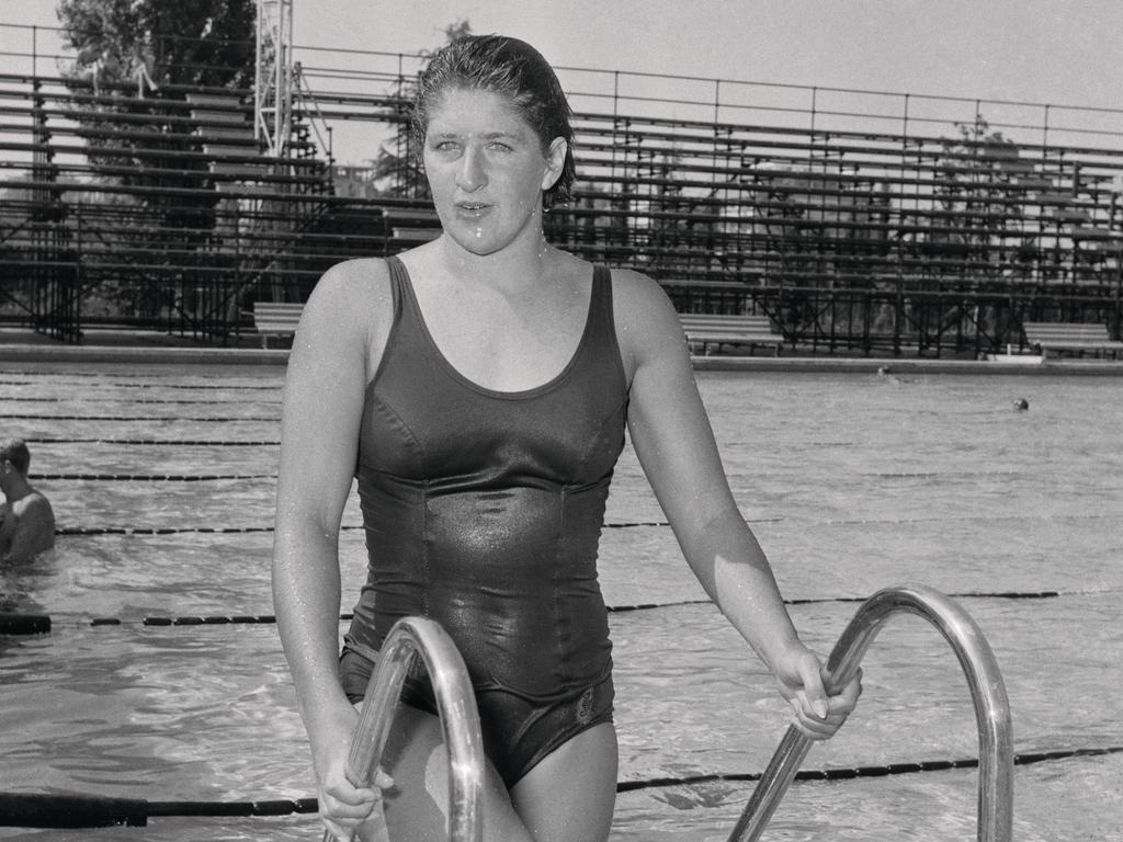 Dawn Fraser poolside before the 1960 Olympics in Rome.