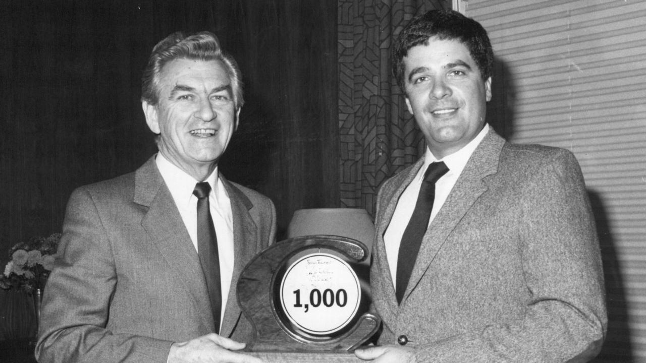 Simon Townsend, television personality and show host, pictured with Bob Hawke.