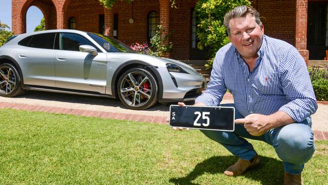 Historic Plates Stewart Kay sold number 25 plate for a whopping $436,000 to a South Australian investor. Picture: Brenton Edwards