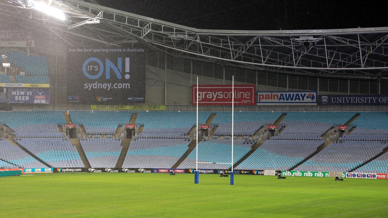 ANZ Stadium will look a little like this on Sunday... very wet. Photo: Christian Gilles