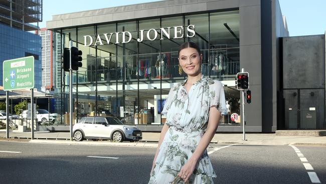 Model Sapphire de Goede at the new David Jones store on James St in Fortitude Valley after it was opened in 2017.