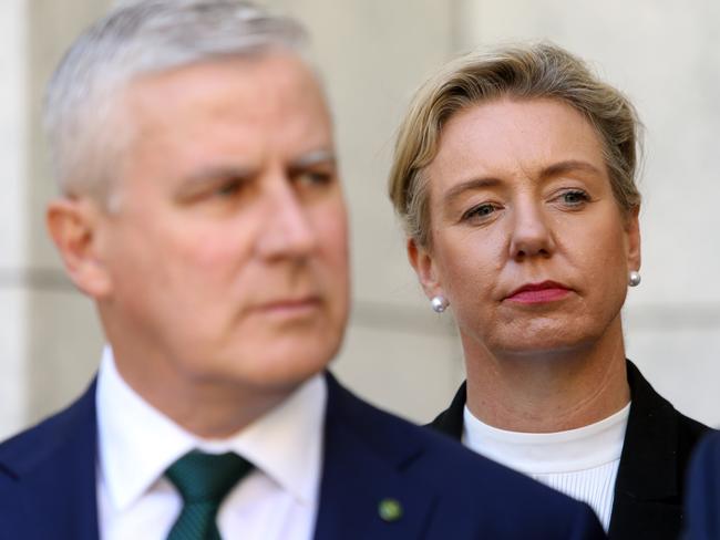 Nationals leader Michael McCormack and Agriculture Minister Bridget McKenzie. Picture: Gary Ramage