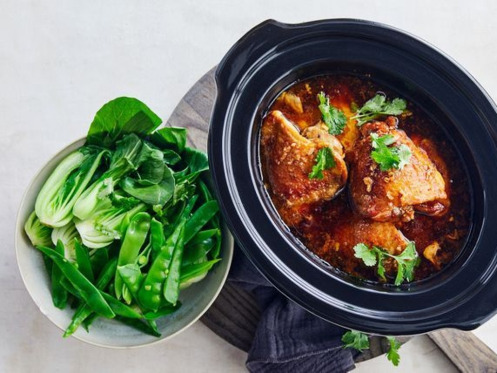 Five-ingredient meals: Slow cooker honey garlic chicken.