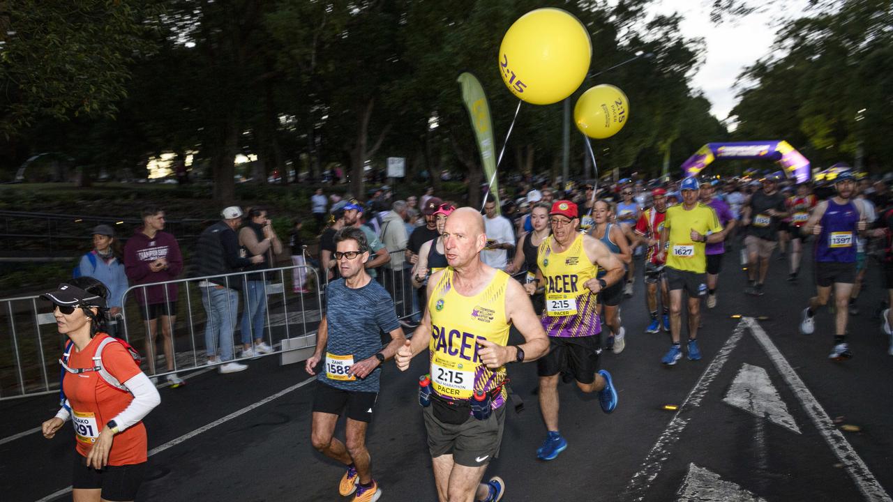 Toowoomba Marathon (and half marathon) starts on Margaret St, Sunday, May 4, 2025. Picture: Kevin Farmer