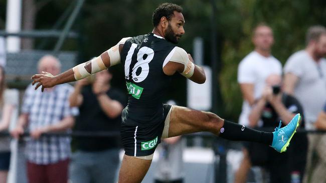 Travis Varcoe turned the ball over several times against GWS. Picture: Michael Klein