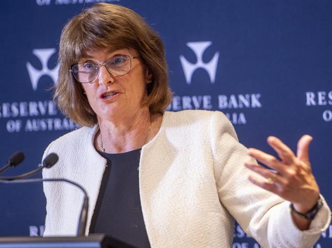 SYDNEY, AUSTRALIA. NewsWire Photos.December 10, 2024.RBA Governor, Michele Bullock holds a media conference discussing the Reserve Bank of AustraliaÃs monetary policy decision.Picture: NewsWire / Jeremy Piper