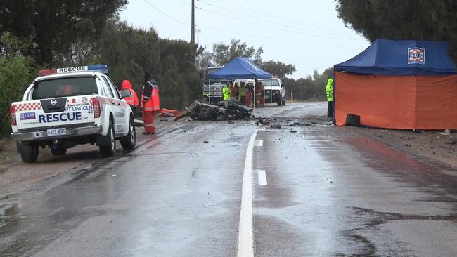 A fatal crash on the Lincoln Highway at Tumby Bay.