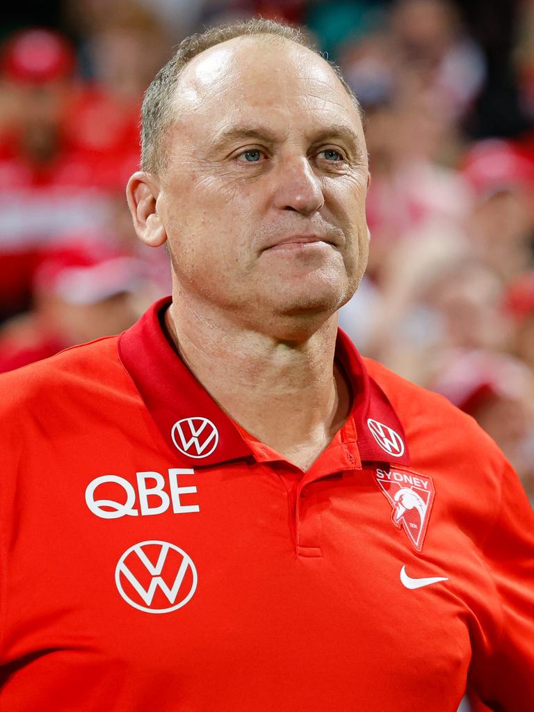 Longmire is chasing his second premiership as Sydney coach. Picture: Dylan Burns/AFL Photos via Getty Images