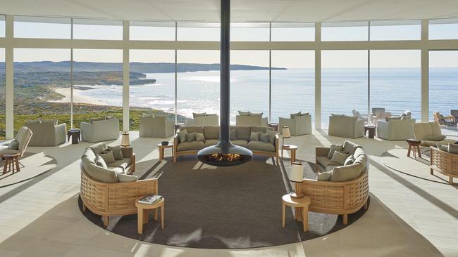 The view from inside the Southern Ocean Lodge on Kangaroo Island. Picture: Supplied