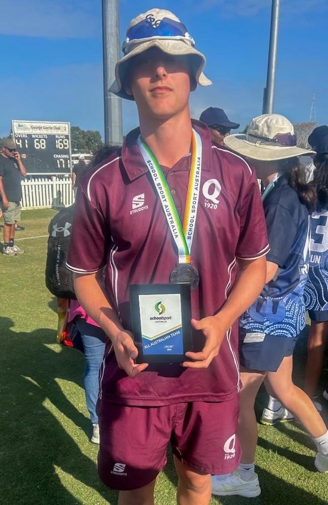 Queensland Under-15s fast bowler Tom Vaseo.