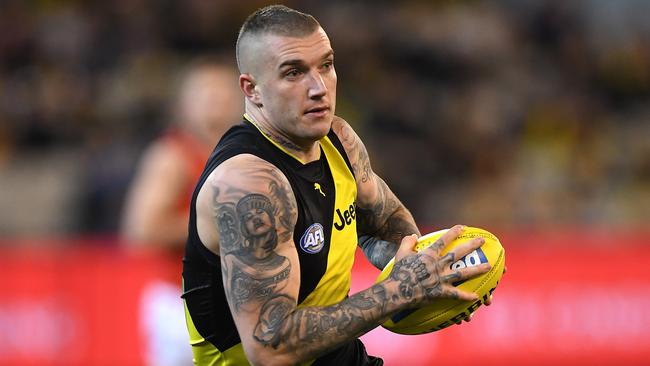 Dustin Martin might not have lived up to last year’s remarkable season, but he’s still put in a fine campaign. Picture: AAP Image