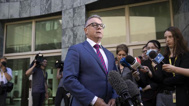 Joel Fitzgibbon at Parliament House in Canberra on Tuesday after his resignation from Labor’s front bench. Picture: Gary Ramage