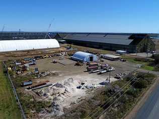 UPGRADES: The Bundaberg Port sugar terminals are in the process of getting new roofs. Picture: Mike Knott