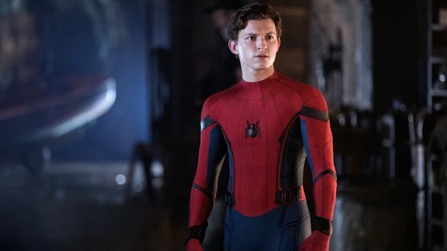 Tom Holland is Spider-Man in a scene from Spider-Man: Far From Home.