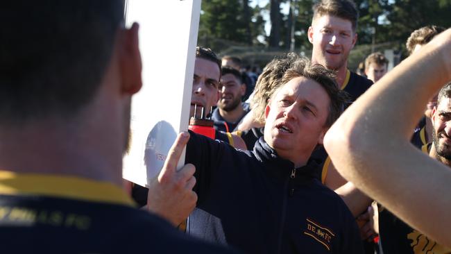 EFL Premier Division 2022: Doncaster East v Rowville at Zerbes Reserve.East Doncaster coach Ryan James.Picture: Stuart Milligan