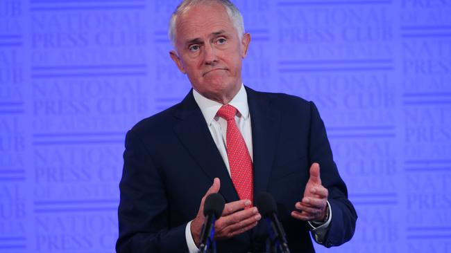 Malcolm Turnbull addresses the National Press Club in Canberra. Picture: Kym Smith