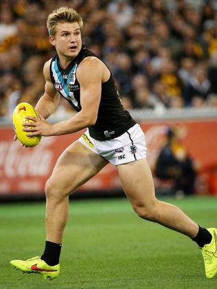 Ollie Wines in action has become a star of the AFL after dominating at junior level. Picture: Colleen Petch