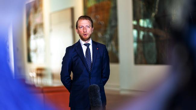 Senator James Paterson says ‘it is not in our national interest for our number one supplier of connected batteries to be an authoritarian superpower. Picture: Gary Ramage/NCA NewsWire