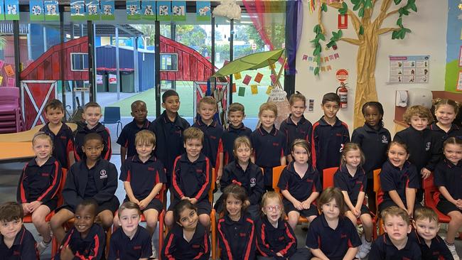Parklands Christian College Prep H: Back row: Brandon, Thomas, Anotida, Viraaj, Cruz, Dragan, Izaac, Addison, Kaveer, Anashe, Archer and Bailee. Middle row: Amelia, Terry, Josiah, Nate, Emma, Quinn, Bowie, Georgia and Kahleia. Front row: Memphis, Asher, Hunter, Sophia, Evika, Caris, Theia, Athol and Callan. PHOTO: Penelope Pelecas