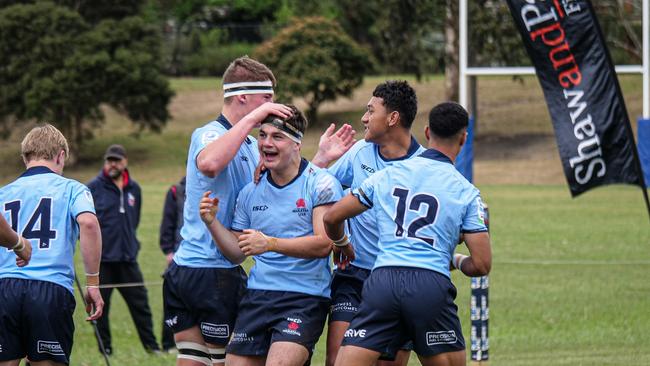 The Tahs went on a try scoring blitz against the Rebels. Picture: Rugby Australia