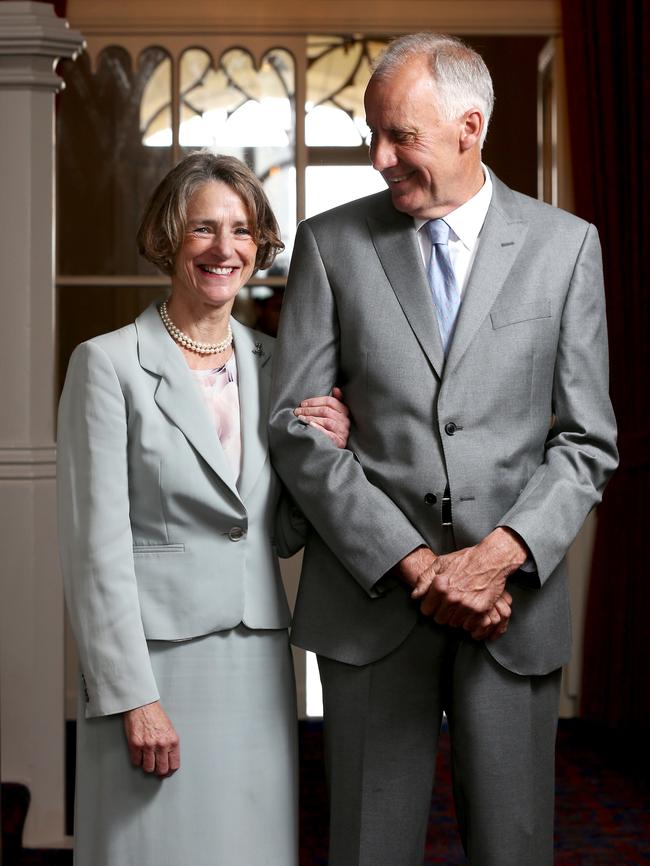 Governor Kate Warner with her husband Dick.