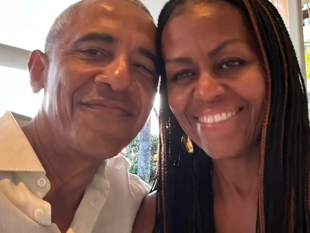 Barack and Michelle Obama shared a selfie together for Valentine’s Day as rumours swirl about the state of their marriage. Picture: Instagram