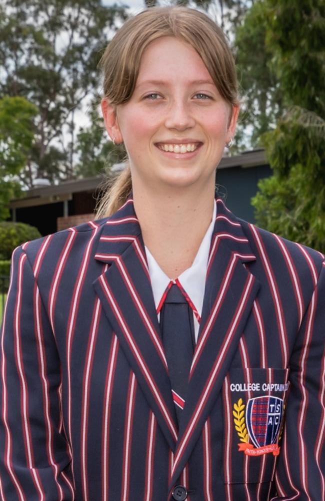 Olivia Harding, The Springfield Anglican College captain. Picture: Contributed