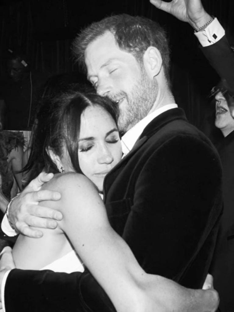 The newlyweds embrace at their wedding reception. Picture: Netflix