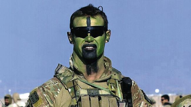 Posthumous Victoria Cross recipient Cameron Baird with his war paint on.