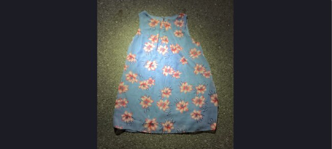 A dress found near the bridge at Biggera Waters where the women was last seen. Picture: Queensland Police Service.