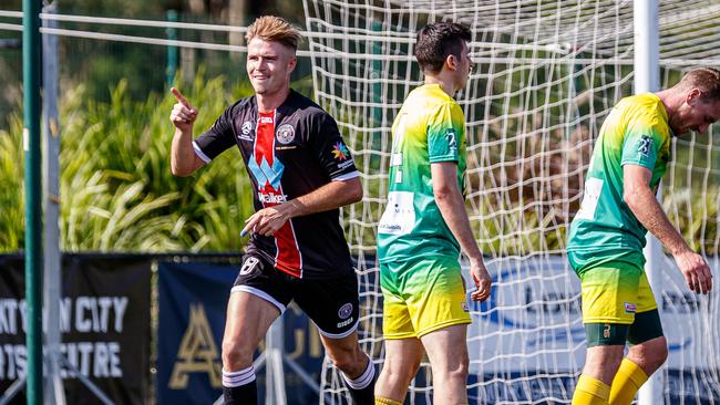 Jak O'Brien has made an early statement in the race for the NPL NSW golden boot. Picture: Brett Nielsen