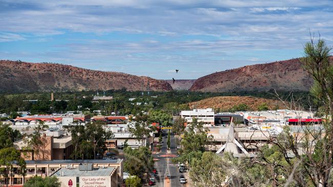 Alice Springs town centre. The 23-year-old man is not allowed back into Alice Springs unless for he’s having a medical emergency or heading to court. Picture: Pema Tamang Pakhrin