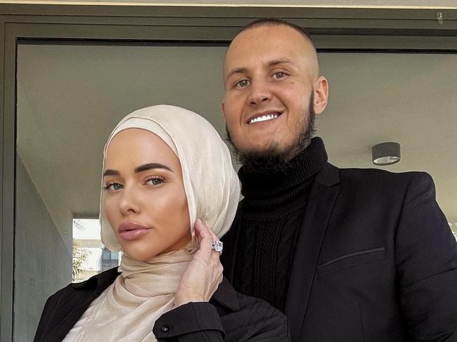 Fresh picture of underworld power couple Jade Heffer and Trent Jeske. Heffer is due to face Burwood Local Court today (27/11/24) for sentencing on gun charges relating to her short-lived relationship with Ahmad Alameddine in 2023. Picture: Supplied