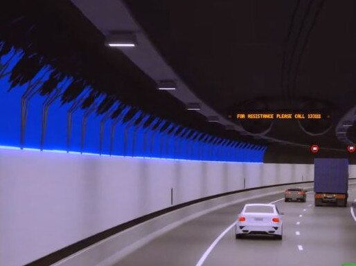 The light displays aim to keep drivers alert in the new tunnel.