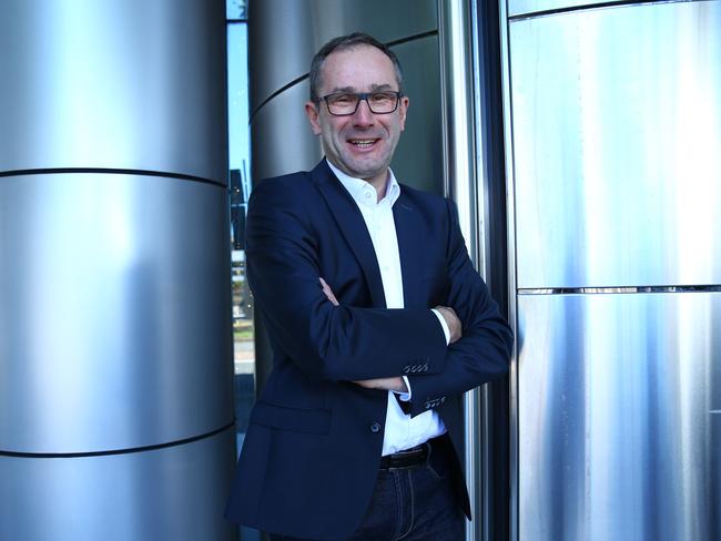 Bruno Jacobfeuerborn, Chief Technology Officer of Deutsche Telekom photographed outside NBN offices. Picture: Britta Campion