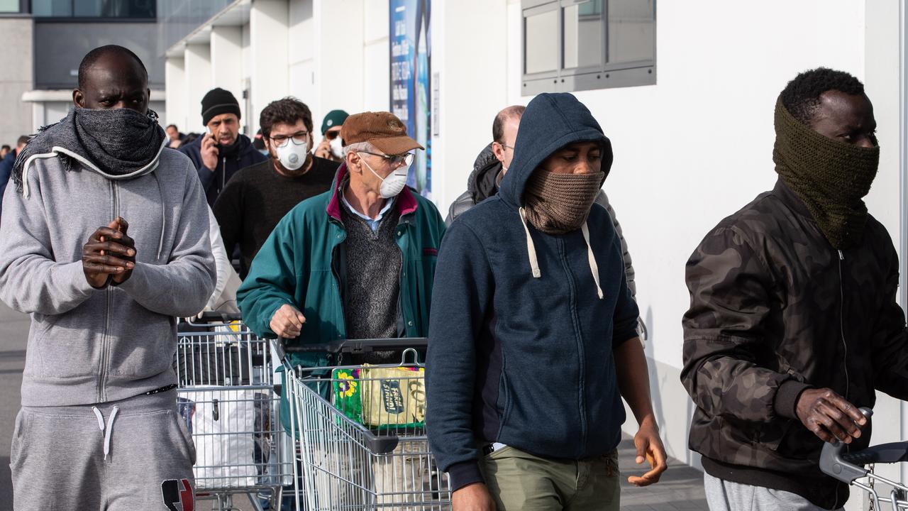 Italy is the latest country to be hit hard by the virus with three dead and more than 150 infected. Picture: Emanuele Cremaschi/Getty Images