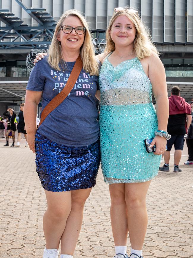 SYDNEY, AUSTRALIA - Daily Telegraph Photos February 26, 2024: Helen and Lillian at Taylor Swift's The Eras Tour concert held at Accor Stadium in Sydney. Picture: Christian Gilles