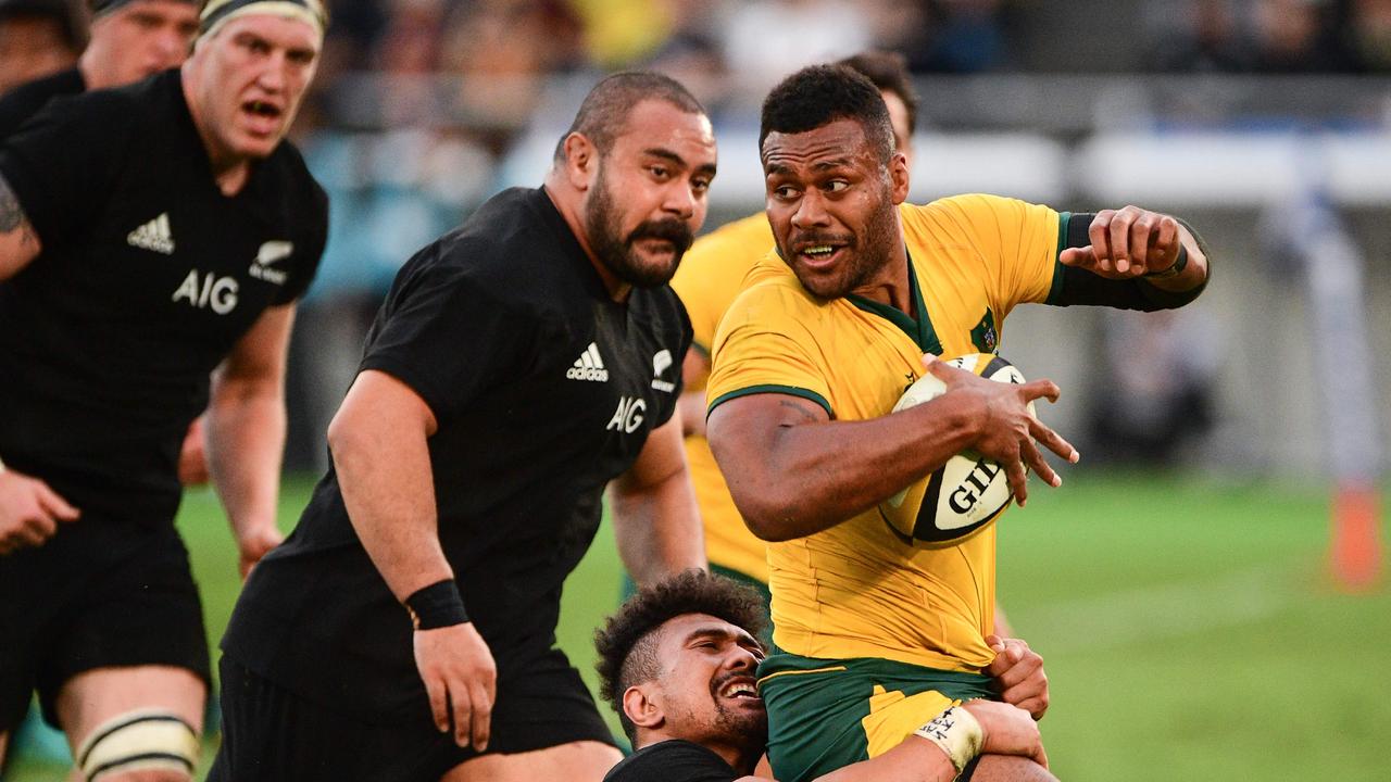 Samu Kerevi has been playing in Japan, but after completing his quarantine has joined Australia’s Sevens team. Photo: AFP