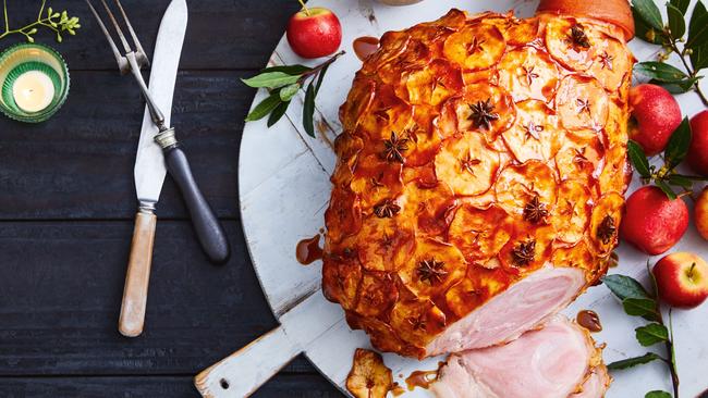 Sticky apple and plum-glazed ham. Picture: Brett Stevens