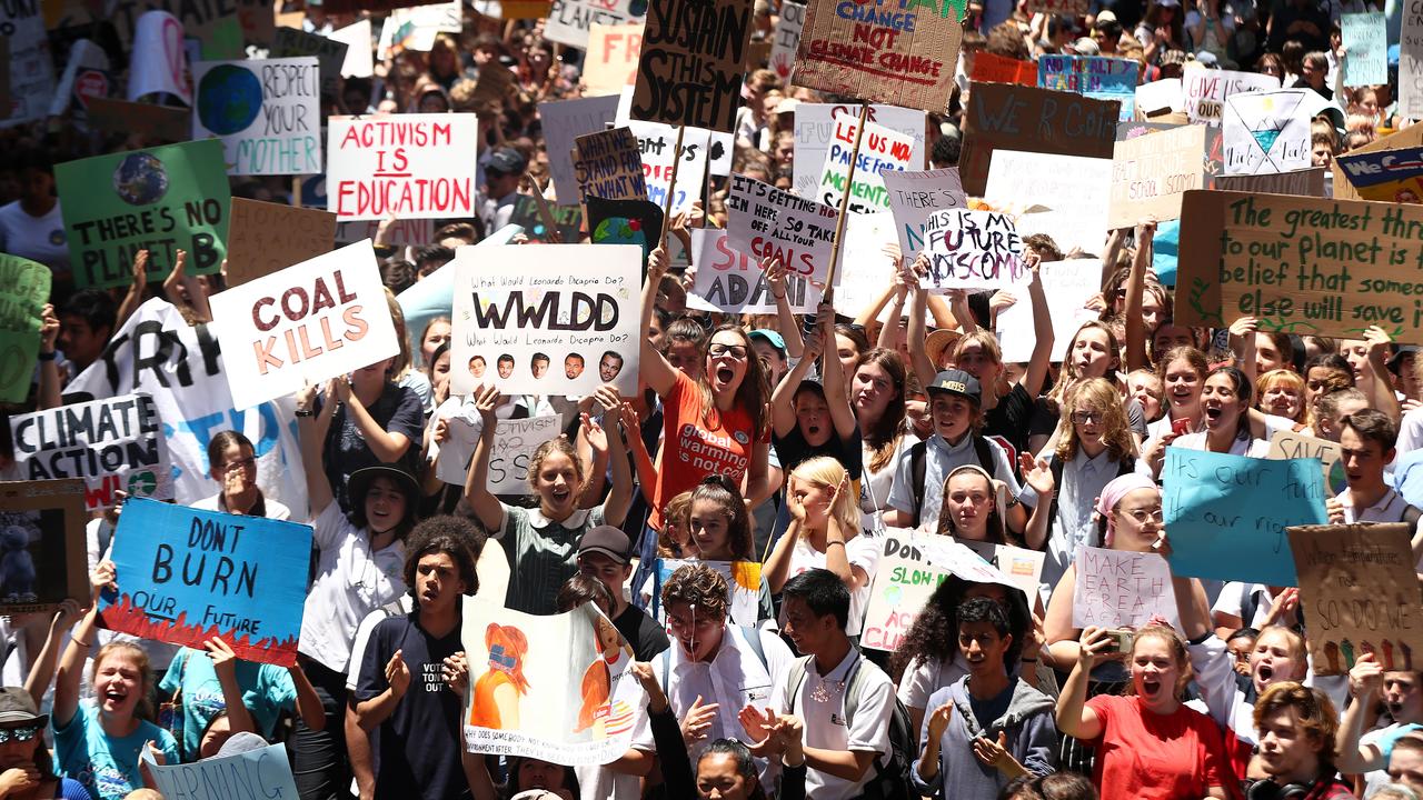 Thousands of students attended rallies across Australia last week including in Sydney. Picture: Mark Metcalfe/Getty Images