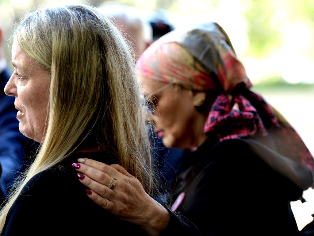 Juanita and Angela , victims of serial rapist Graham James Kay, known as the North Shore Rapist, attend Parramatta Court for his hearing today. Photo Jeremy Piper