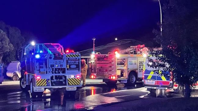 Tasmania Fire Service responds to a house fire at Old Beach. Pic: Cameron Whiteley.